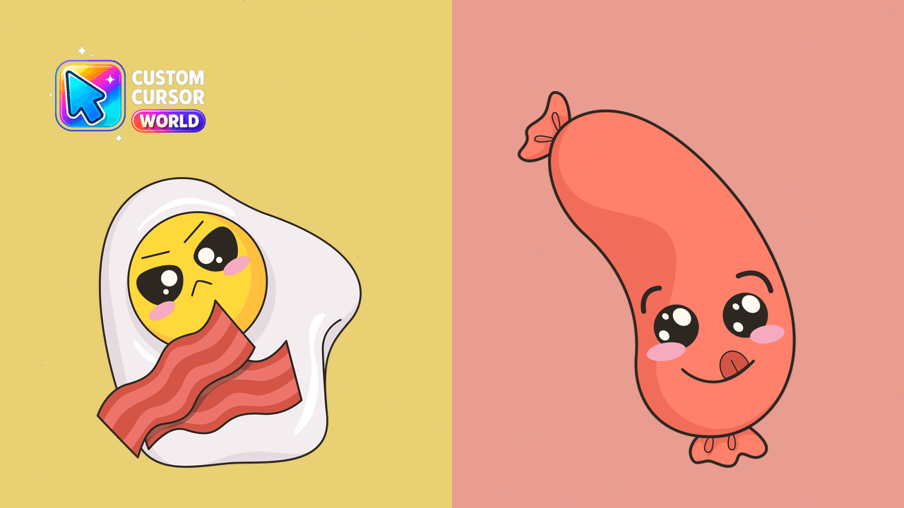 Cursor pack preview: Custom Kawaii Cursor Pack for Mouse and Pointers