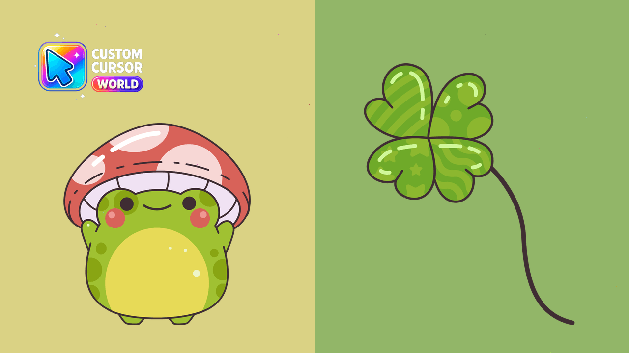 Cursor pack preview: Kawaii Frog Cursor Pack