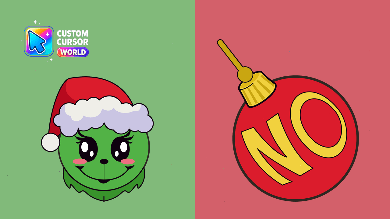 Cursor pack preview: Kawaii Grinch Custom Cursor Pack