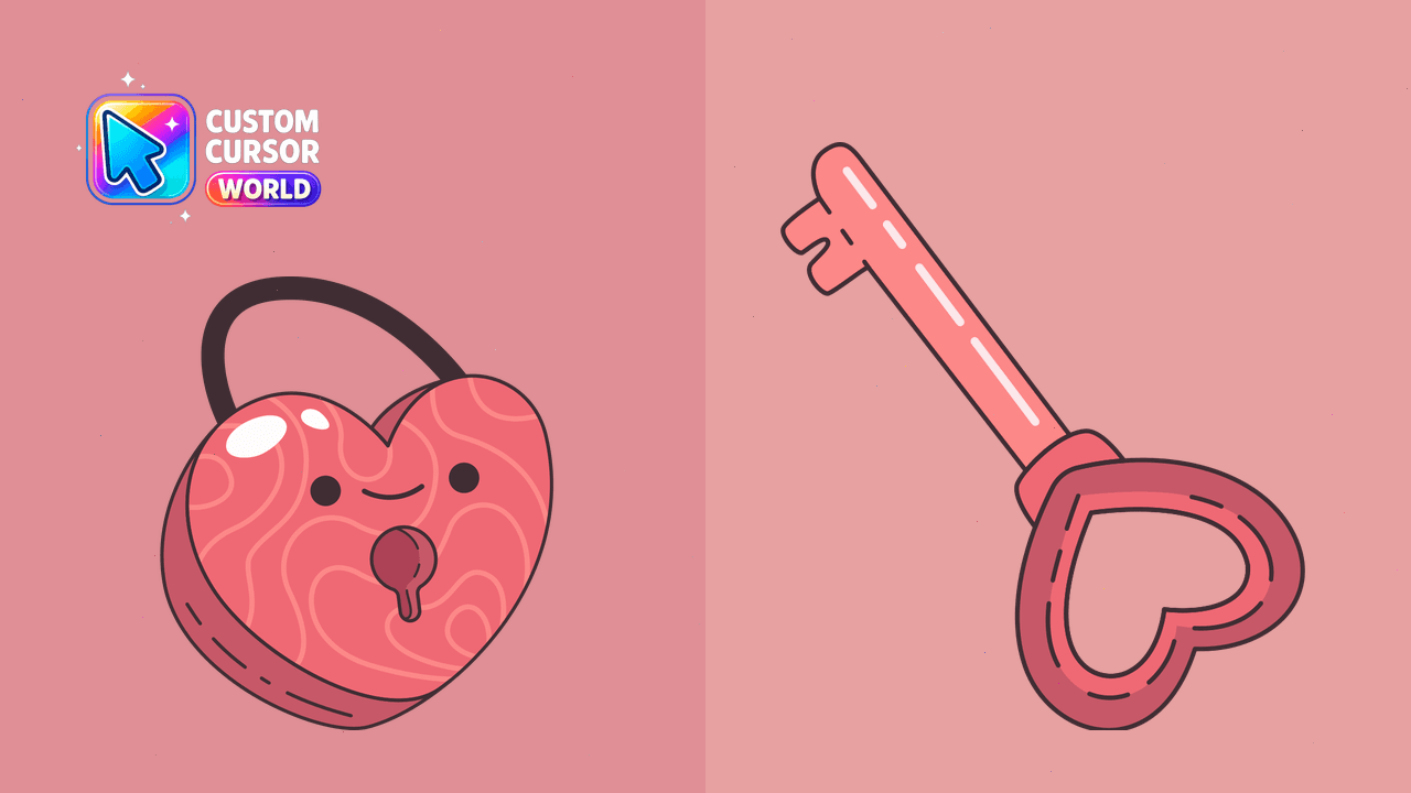 Cursor pack preview: Custom Cursor Love Pack for Chrome & Edge