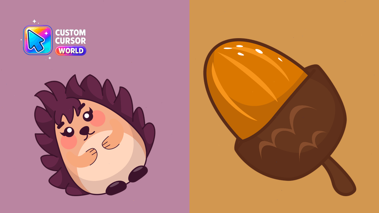 Cursor pack preview: Cute Cursor Pack - Kawaii Hedgehog
