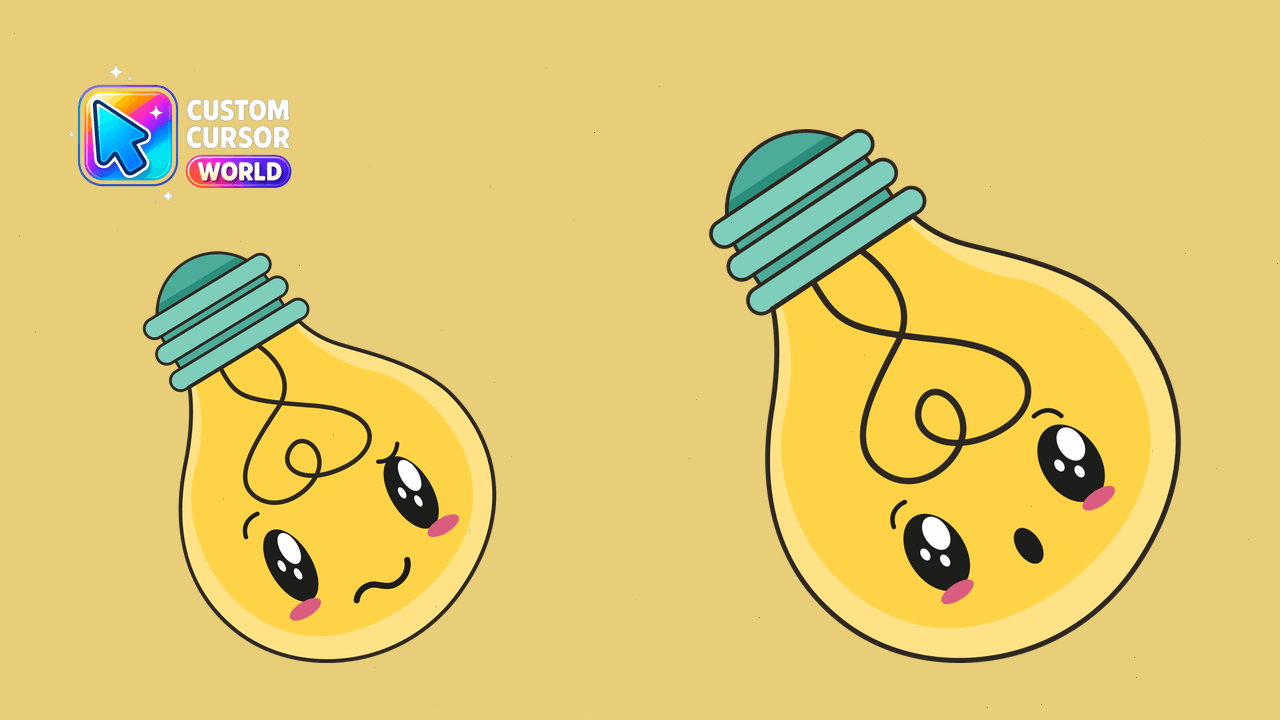 Cursor pack preview: Cute Lamp Cursor Pack for Browsers