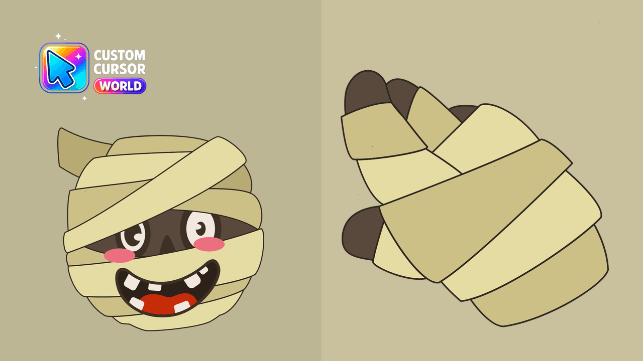 Cursor pack preview: Kawaii Custom Cursor Pack - Mummy Edition