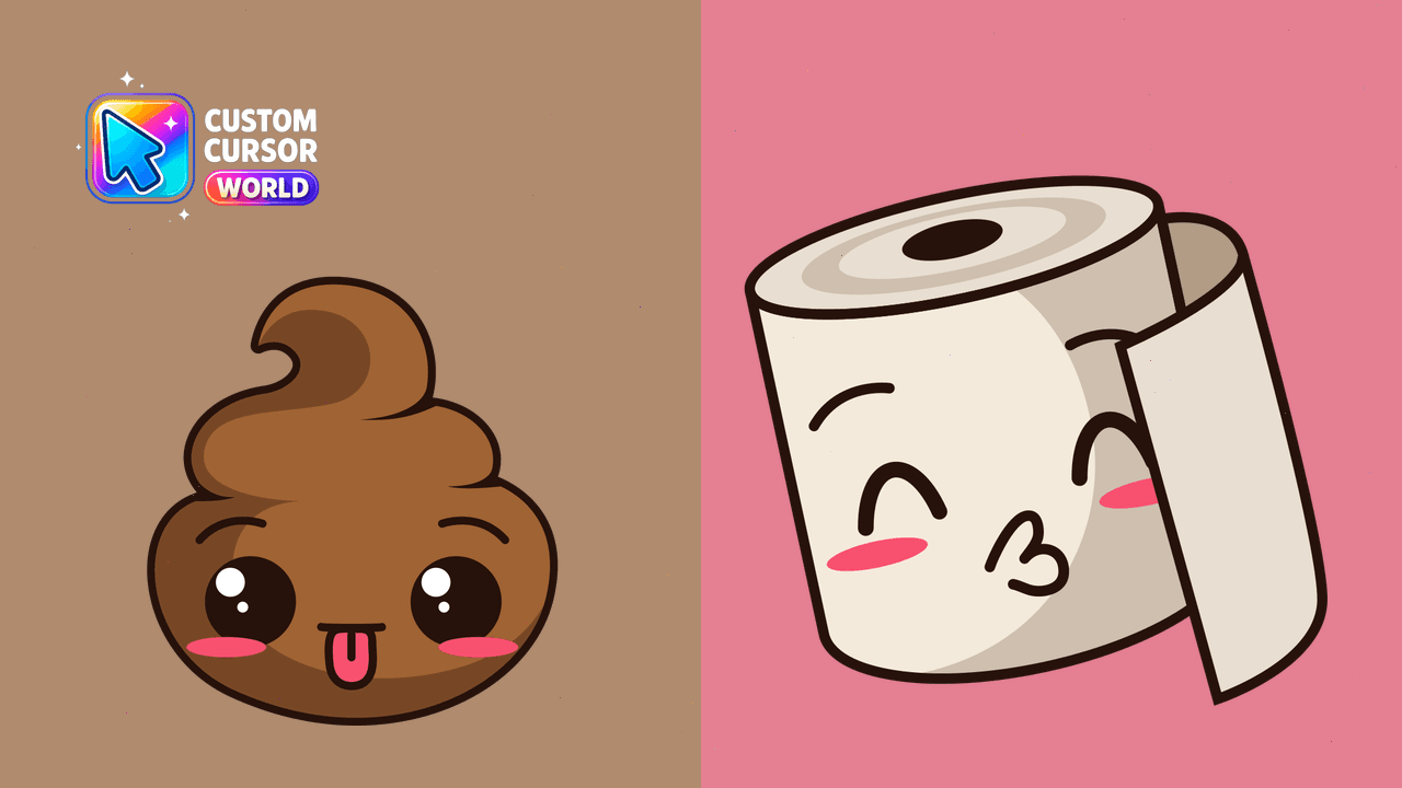 Cursor pack preview: Kawaii Poo Cursor Pack