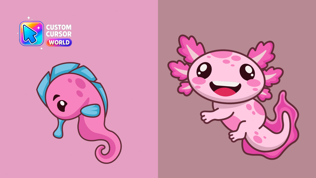 Cursor pack preview: Kawaii Cursor Pack with Ocean Dwellers