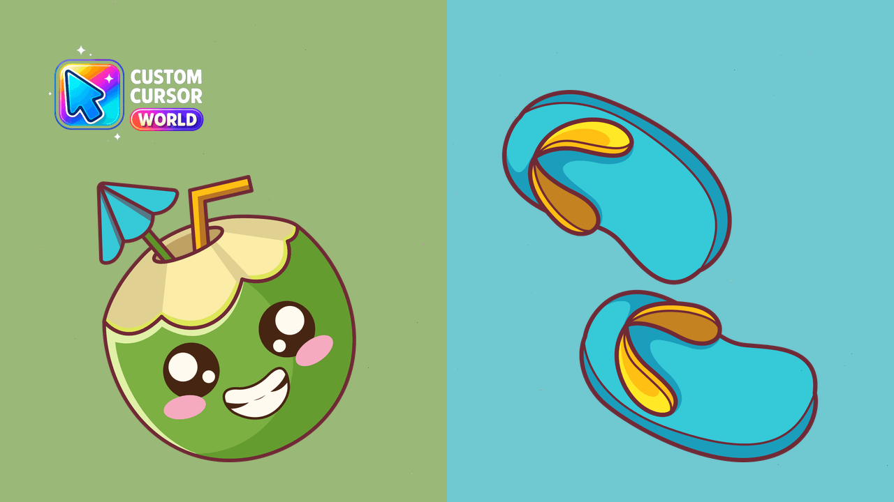 Cursor pack preview: Kawaii Beach Cursor Pack