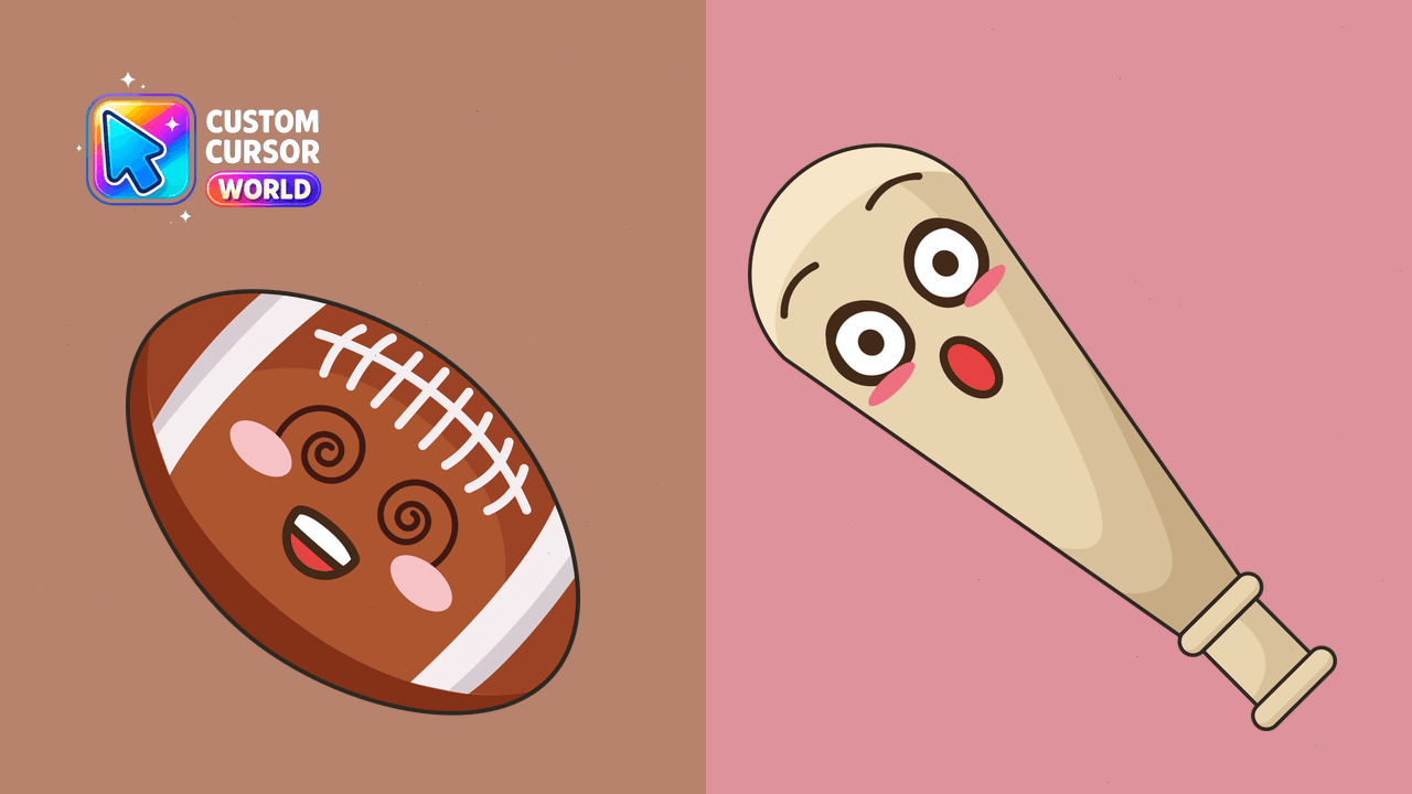 Cursor pack preview: Custom Cursor Pack: Sport Themes for Chrome and Edge
