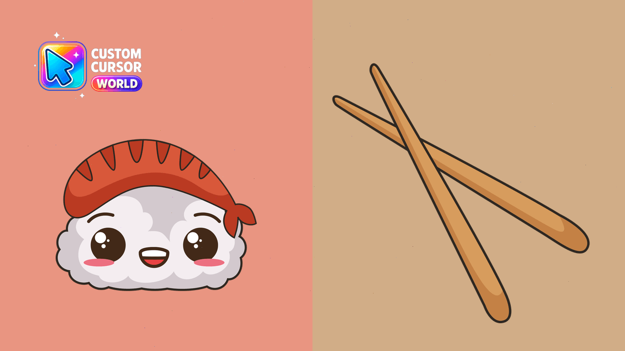 Cursor pack preview: Cute Sushi Cursor Pack