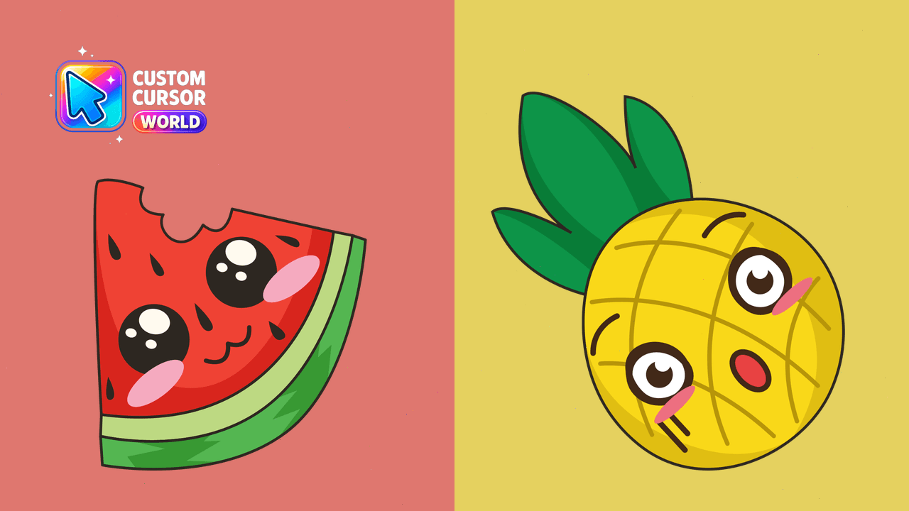 Cursor pack preview: Fruity Cursor Pack for Chromium Browsers