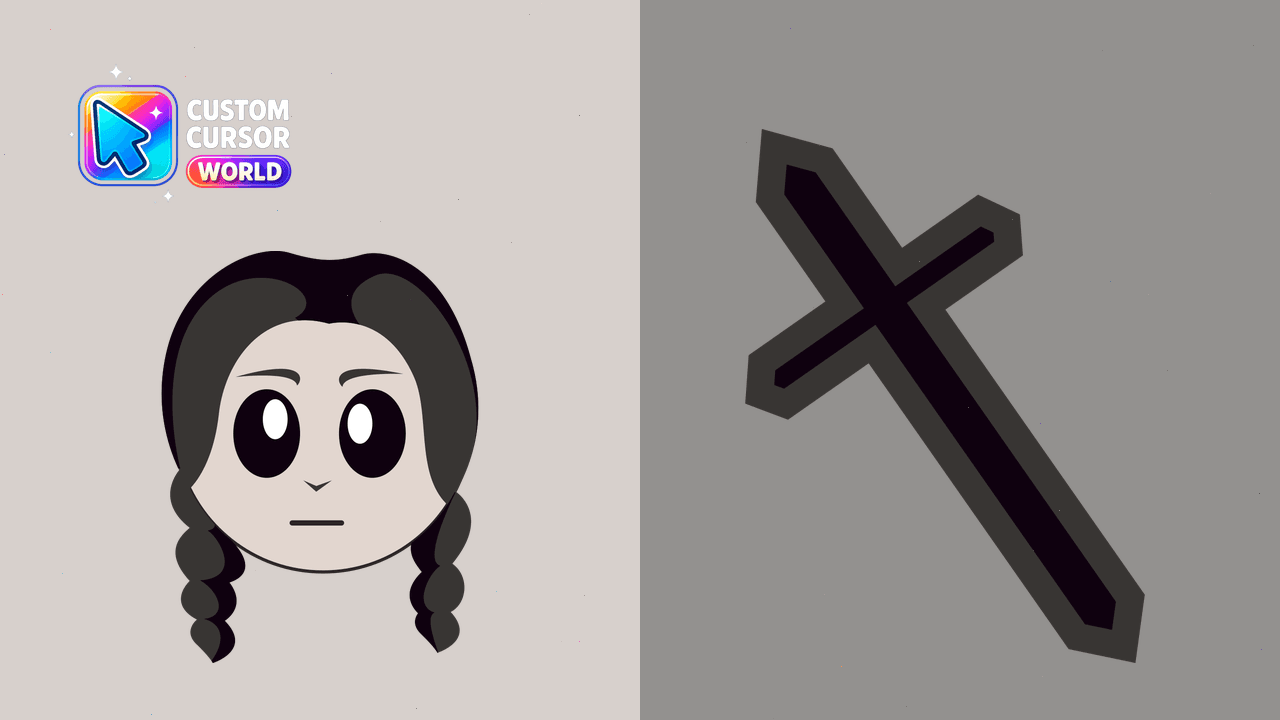 Cursor pack preview: Wednesday Addams Custom Cursor Pack
