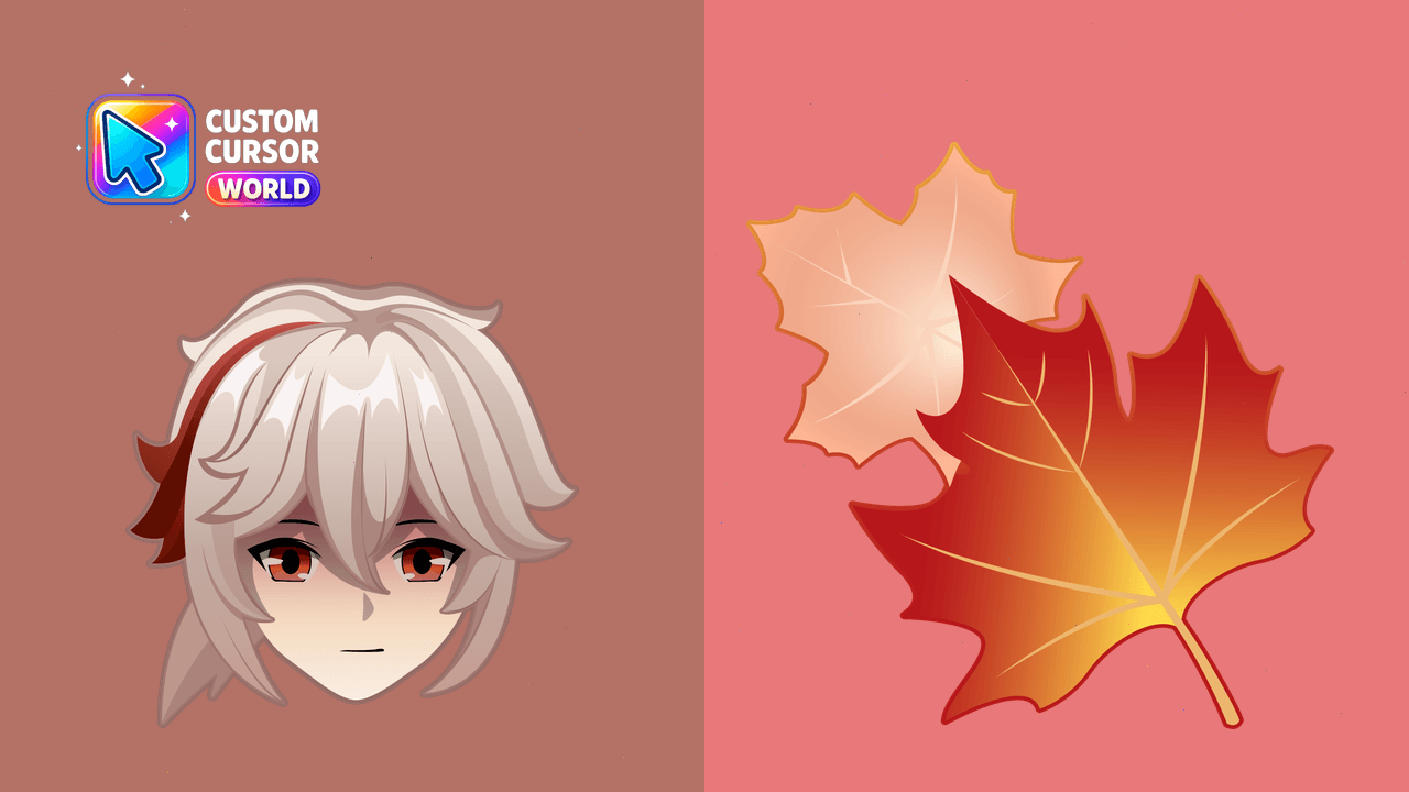 Cursor pack preview: Kazuha Custom Cursor Pack for Genshin Impact on Chrome and E