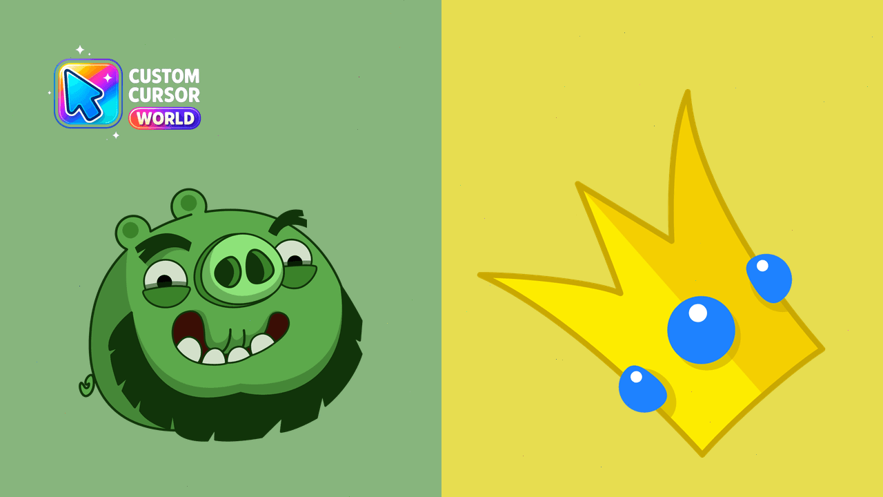 King Pig Custom Cursor Pack for Chrome Browser - Custom cursor pack preview image showing 2 cursors