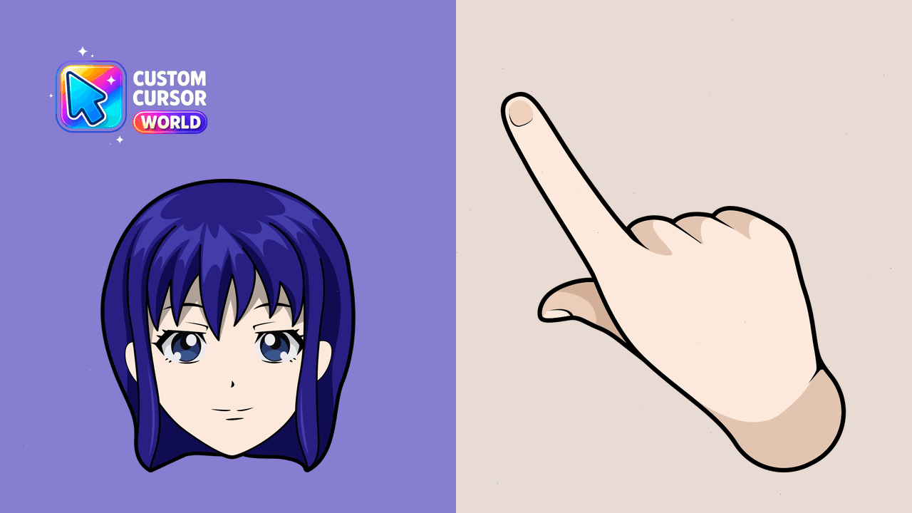 Cursor pack preview: Kokomi Teruhashi Custom Cursor Pack for Chrome & Edge