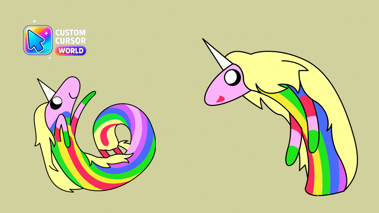 Cursor pack preview: Lady Rainicorn Custom Cursor Pack