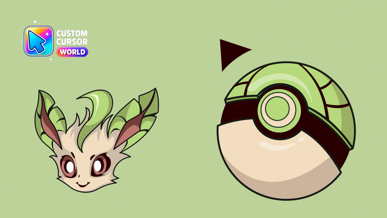 Cursor pack preview: Leafeon Custom Cursor Pack for Chrome and Edge