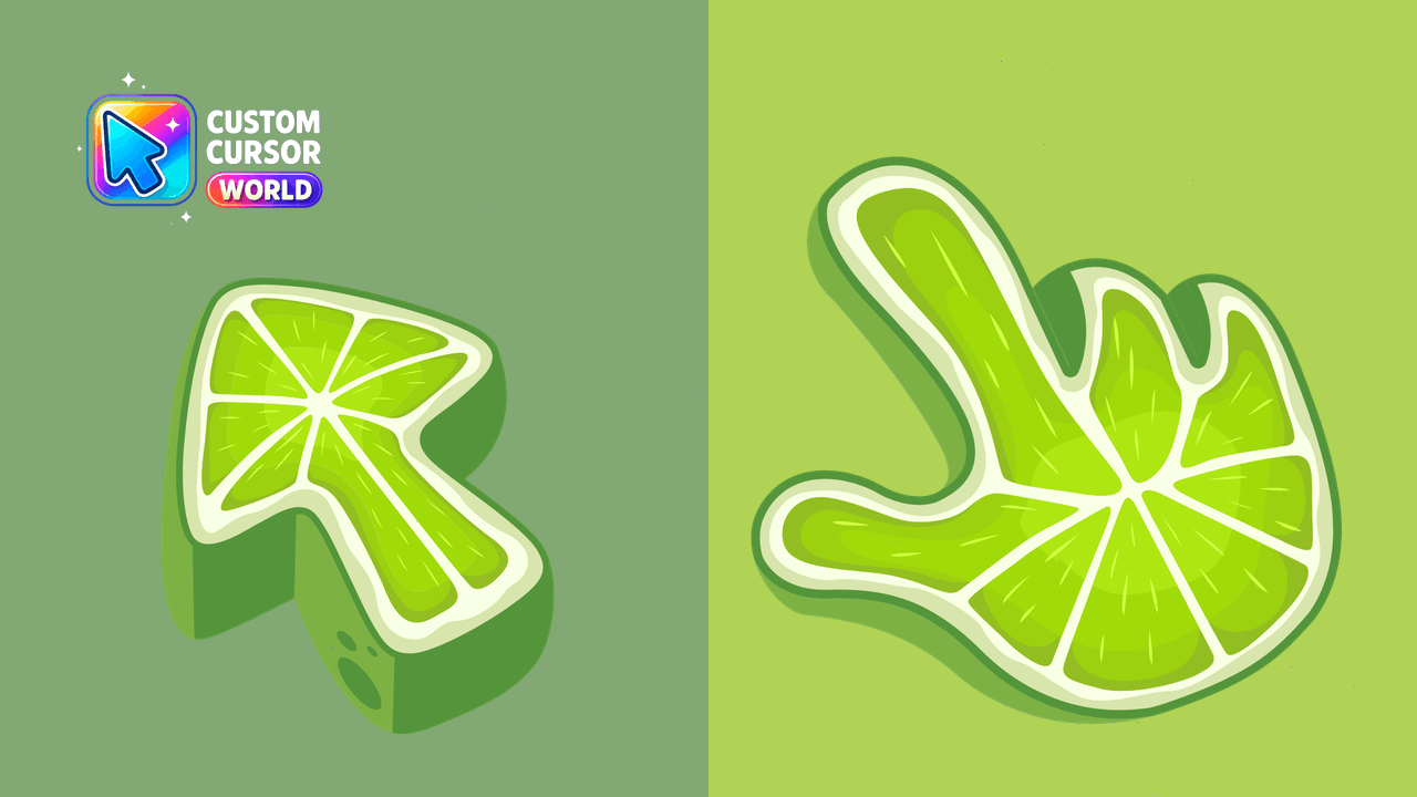 Cursor pack preview: Lime Texture Custom Cursor Pack for Chrome