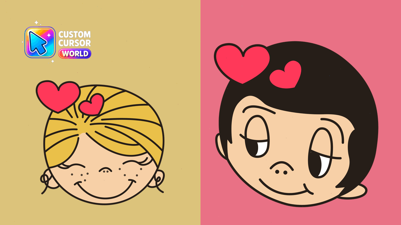 Cursor pack preview: Custom Love Cursor Pack for Chrome