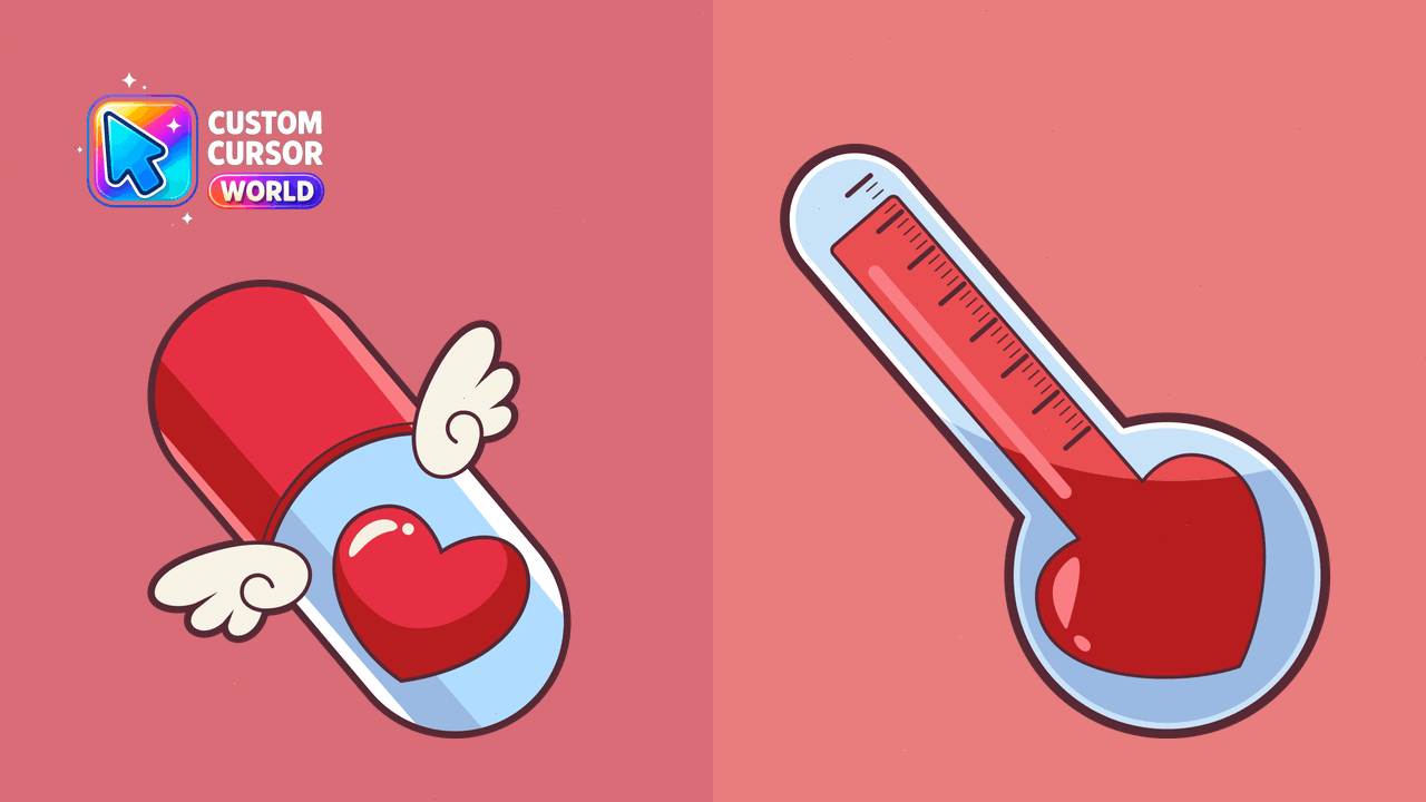 Cursor pack preview: Love Cursor Pack for Browsers