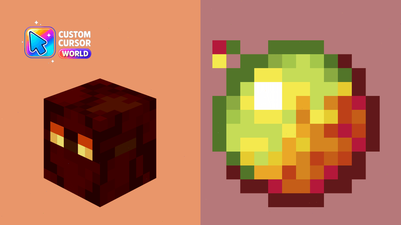 Cursor pack preview: Custom Magma Cube Mouse Cursor Pack