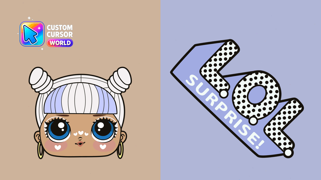 Cursor pack preview: Custom Cursor Pack - Makeover Babe 2.0 for Chrome & Edge