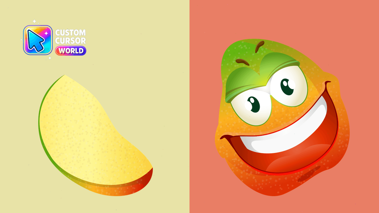 Cursor pack preview: Funny Fruit Custom Cursor Pack