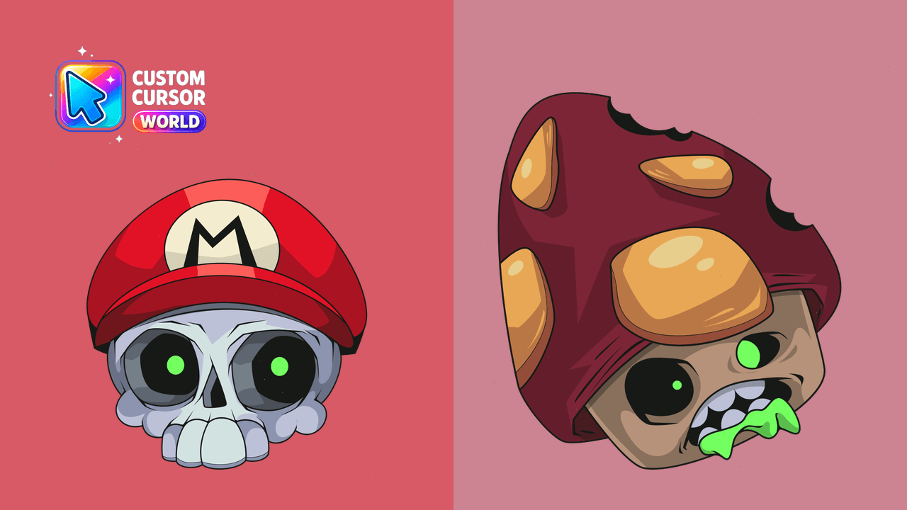Cursor pack preview: Mario Skull Cursor Pack