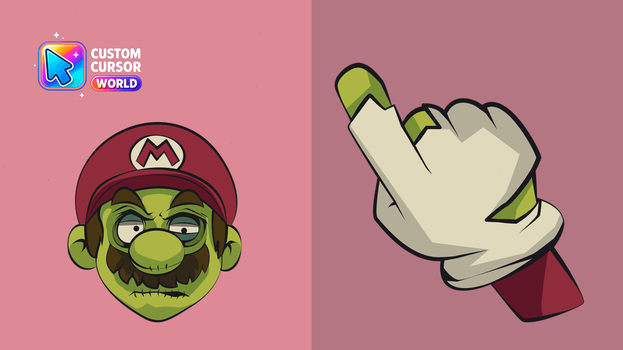 Cursor pack preview: Undead Mario Cursor Pack for Chrome and Edge