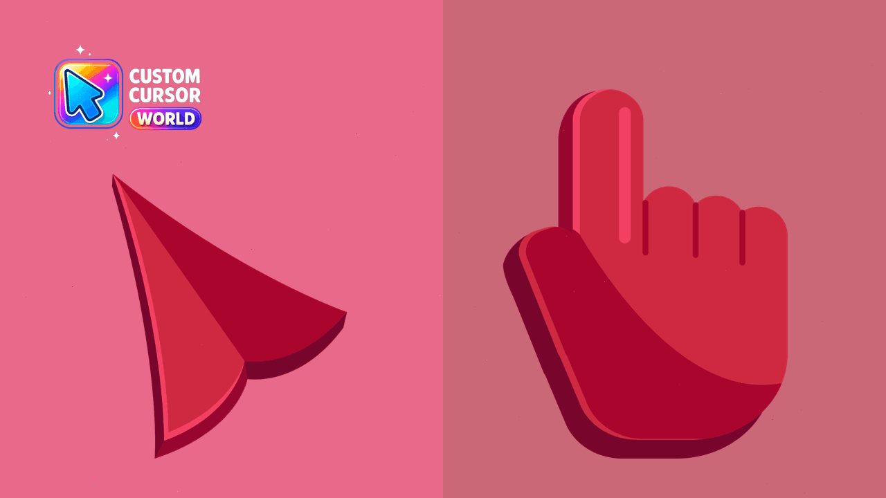 Cursor pack preview: Cute Maroon Cursor Pack for Chrome & Edge