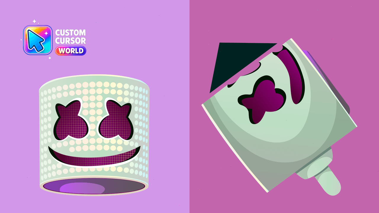 Cursor pack preview: Marshmello Custom Cursor Pack for Chrome