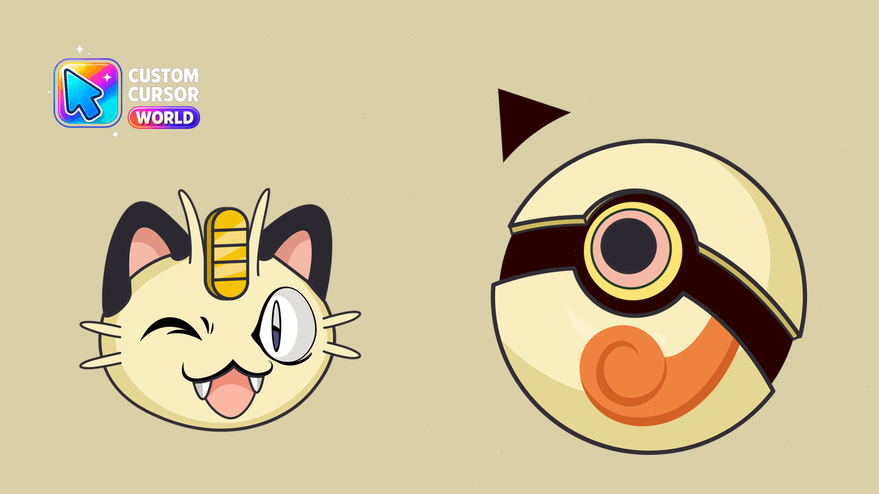 Cursor pack preview: Custom Cursor Meowth Pack