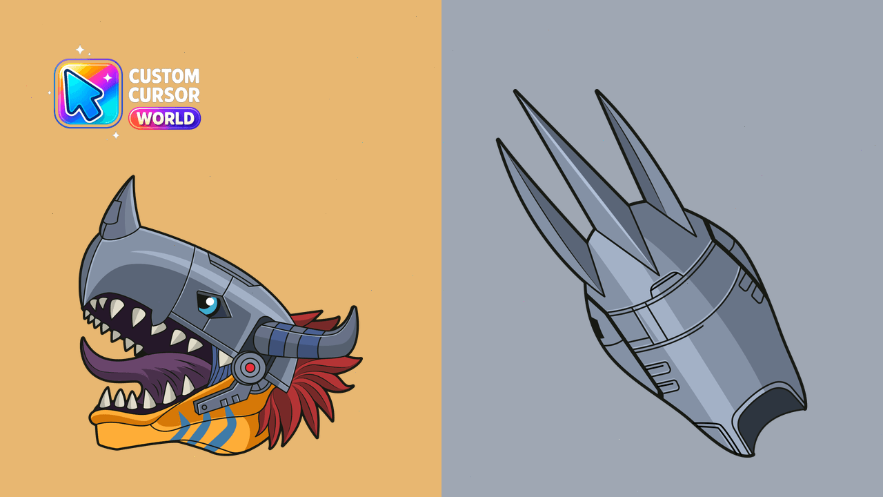 Cursor pack preview: Metal Greymon Cursor Pack - Digimon Custom Cursor for Chrome