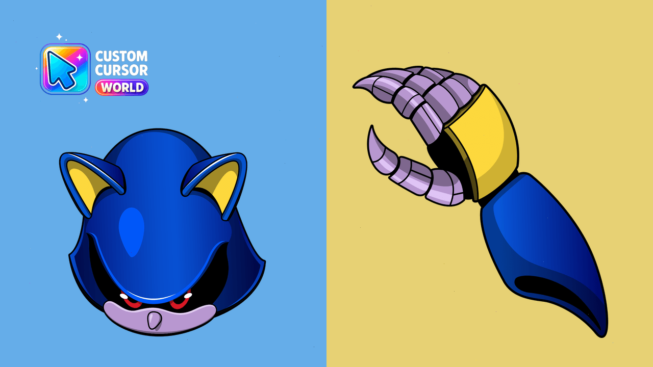Metal Sonic Cursor Pack - Custom cursor pack preview image showing 2 cursors