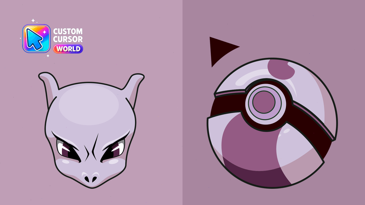 Cursor pack preview: Custom Cursor Pack - Mewtwo Collection