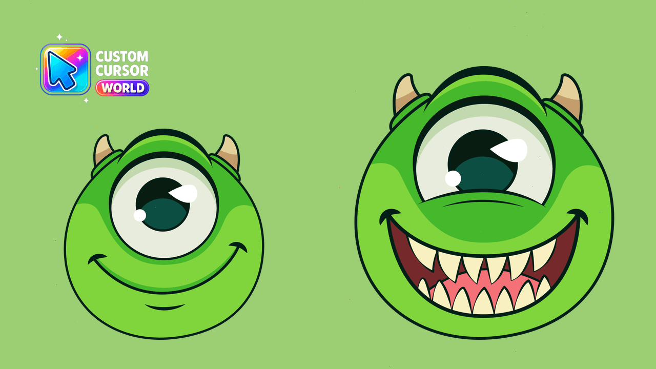 Cursor pack preview: Mike Wazowski Halloween Cursor Pack for Chrome & Edge