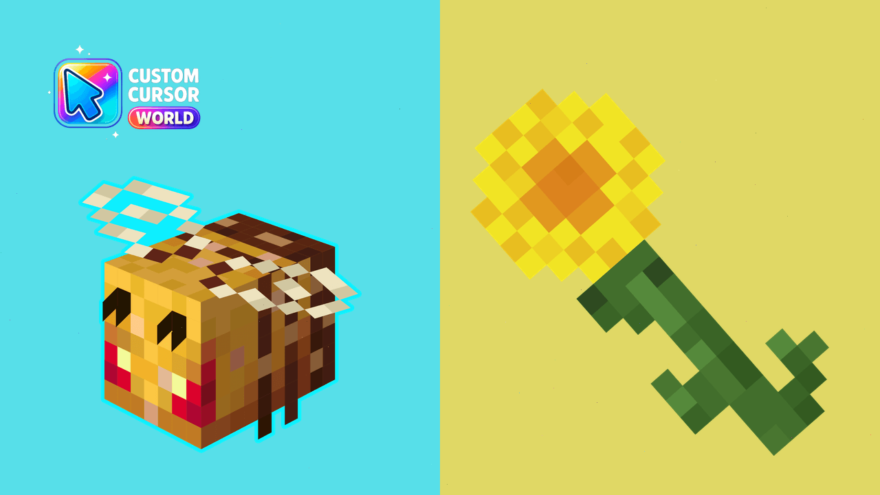 Cursor pack preview: Minecraft Bee Cursor Pack