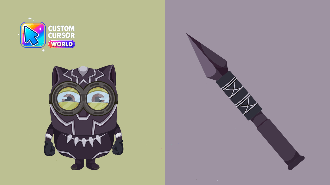 Cursor pack preview: Minions Custom Cursor Pack - Black Panther Edition