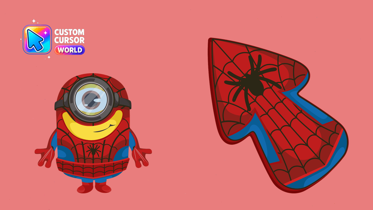 Cursor pack preview: Minion Spider-Man Custom Cursor Pack for Browsers