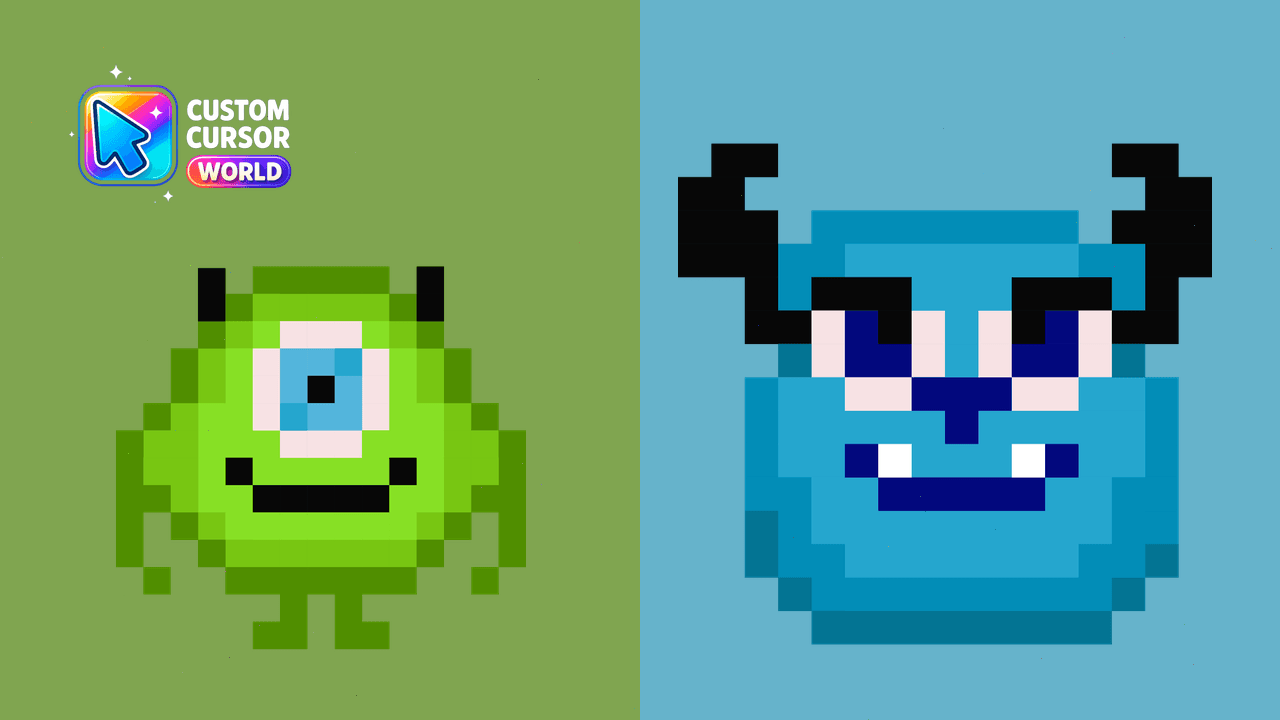 Cursor pack preview: Pixel Art Monsters Cursor Pack