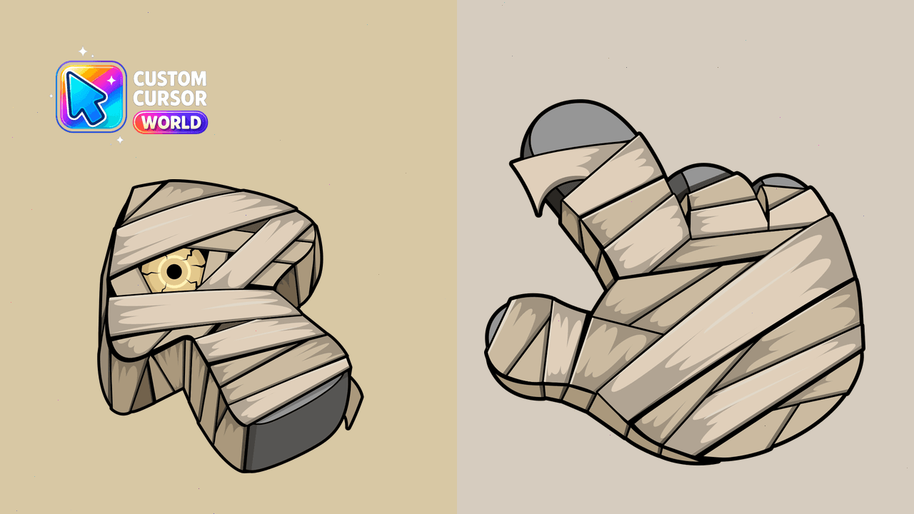 Cursor pack preview: Mummy Texture Cursor Pack