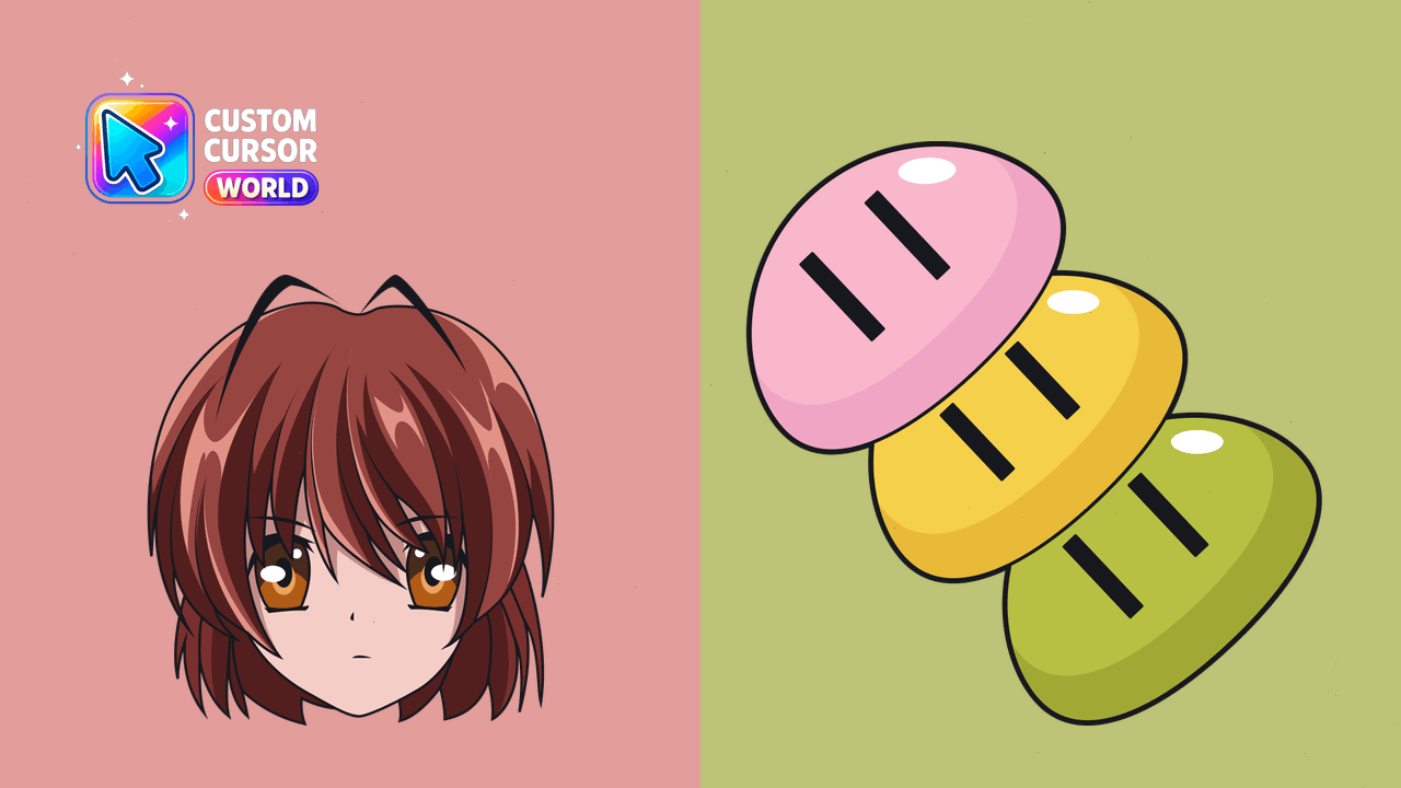 Cursor pack preview: Nagisa Furukawa Custom Cursor Pack for Web Browsers