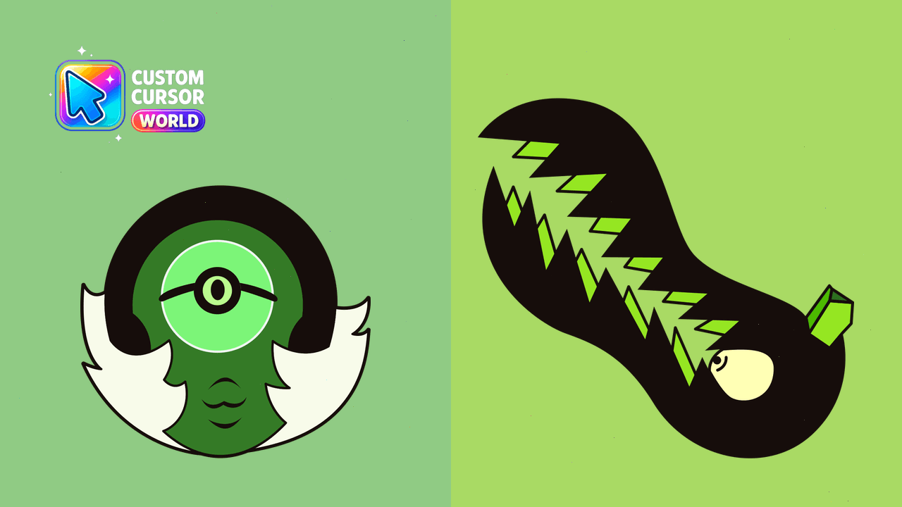 Cursor pack preview: Cosmic Cursor Pack - Nephrite Gem Inspired Custom Cursor for
