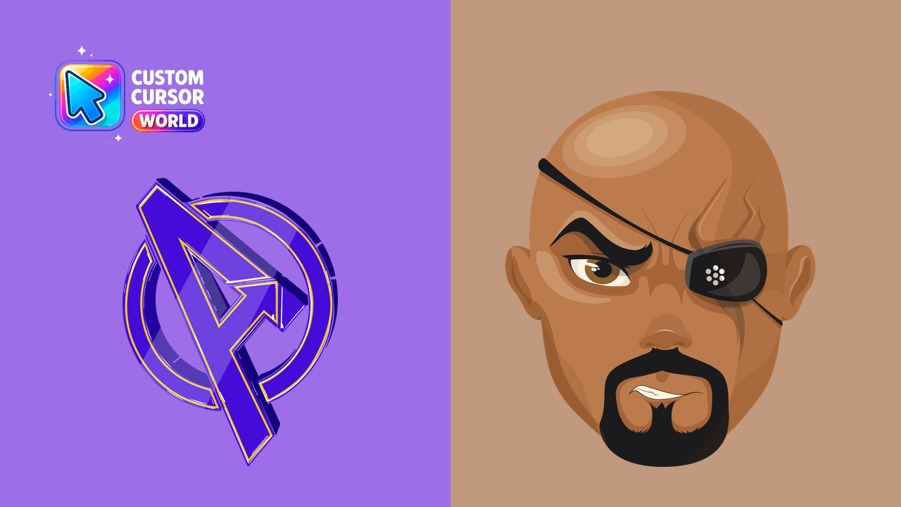 Cursor pack preview: Nick Fury Custom Cursor Pack for Chrome & Edge