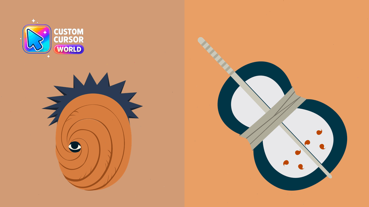Cursor pack preview: Toby Uchiha Custom Cursor Pack for Chrome