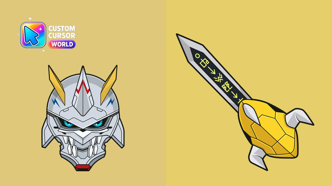 Cursor pack preview: Custom Cursor Pack - Omegamon Theme for Windows and Chrome
