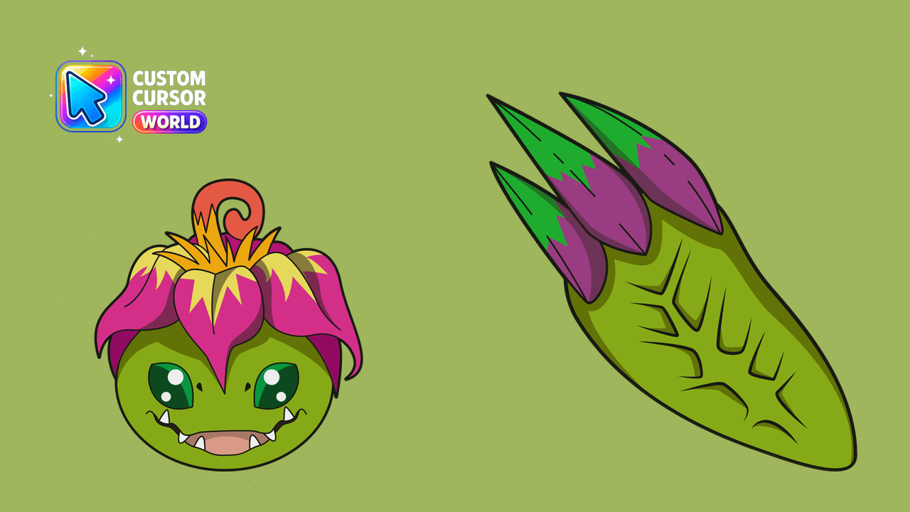 Cursor pack preview: Palmon Digimon Custom Cursor Pack for Chrome