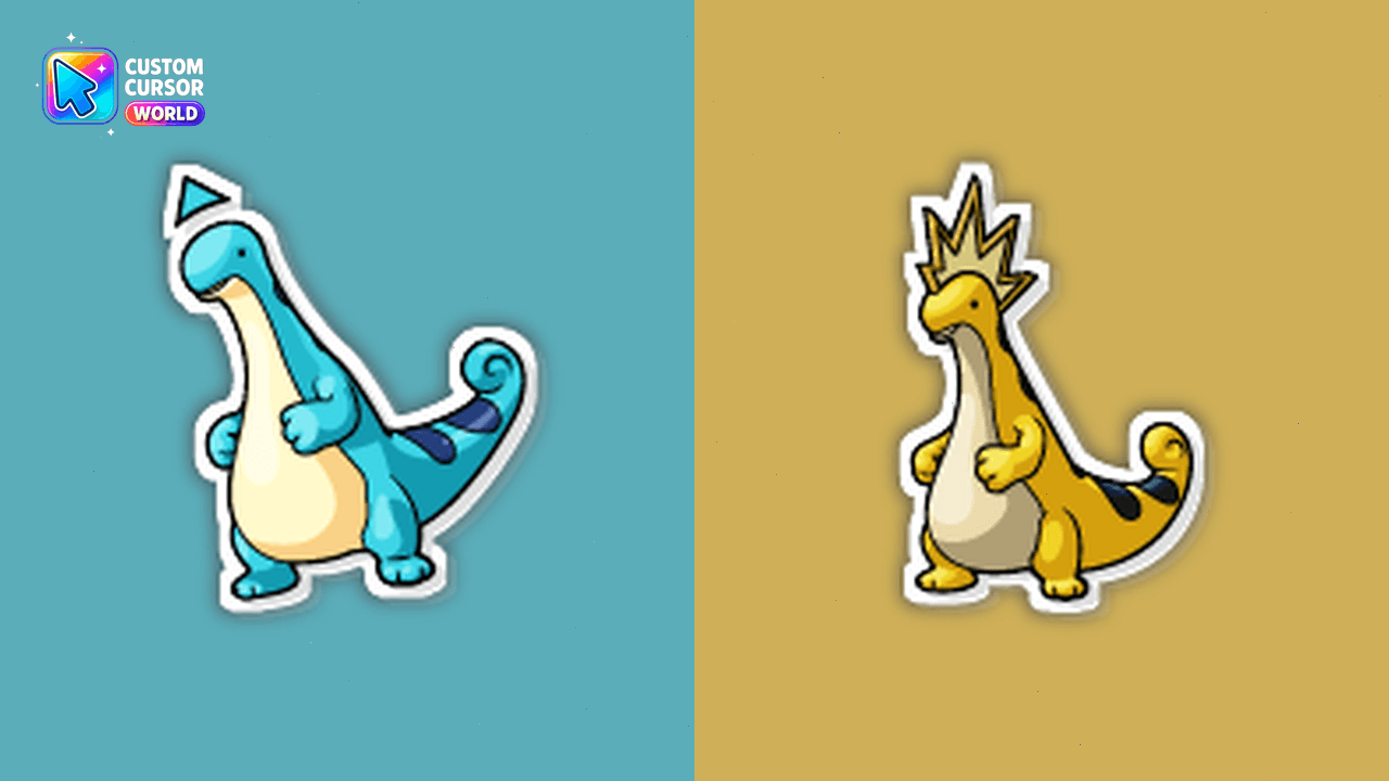 Cursor pack preview: Palworld Relaxaurus and Relaxaurus Lux