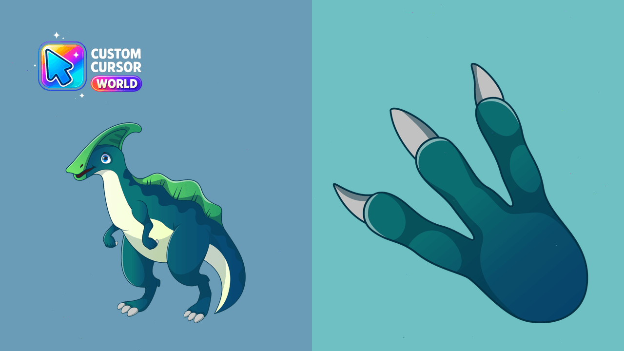 Cursor pack preview: Parasaurolophus Custom Cursor Pack for Chrome & Edge