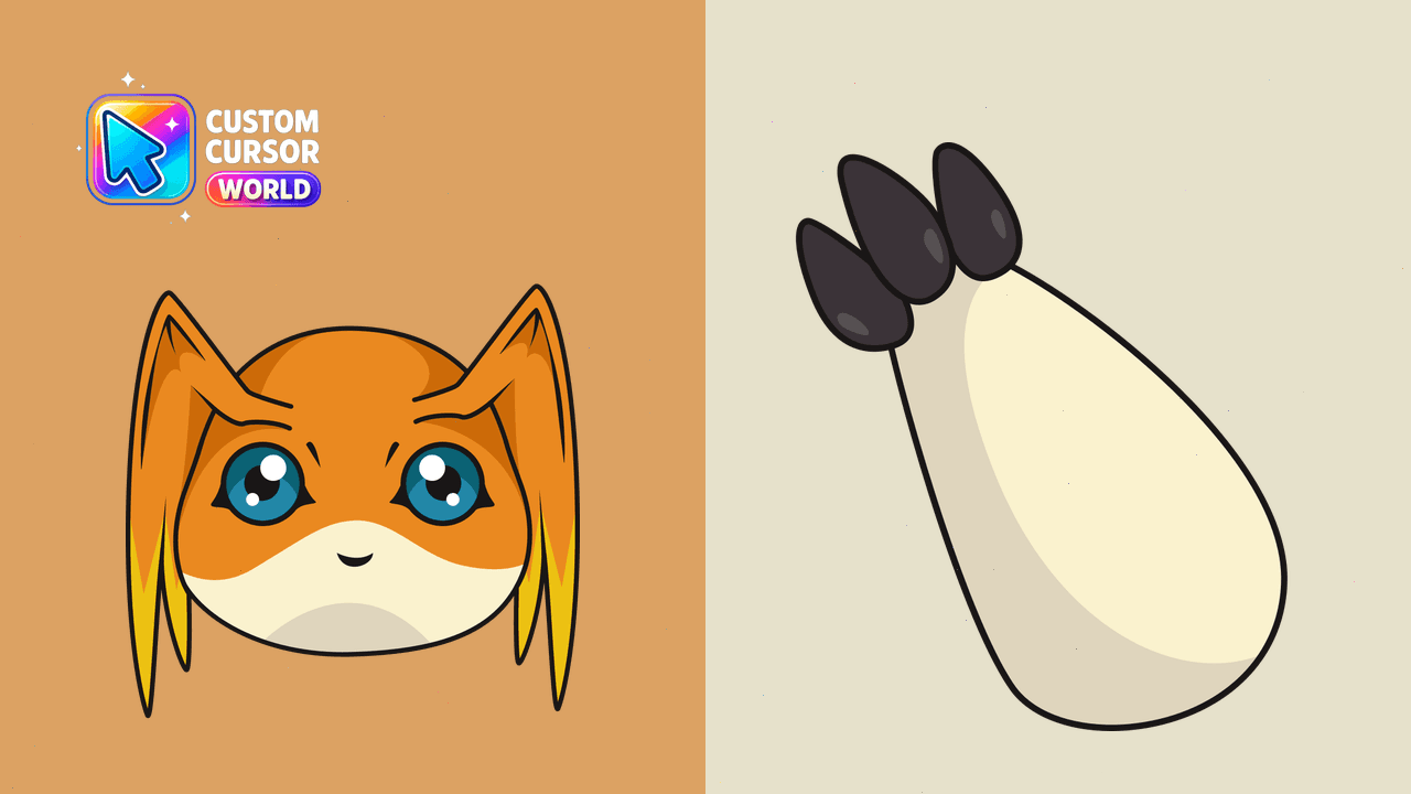 Cursor pack preview: Custom Cursor Pack - Patamon for Chrome and Edge