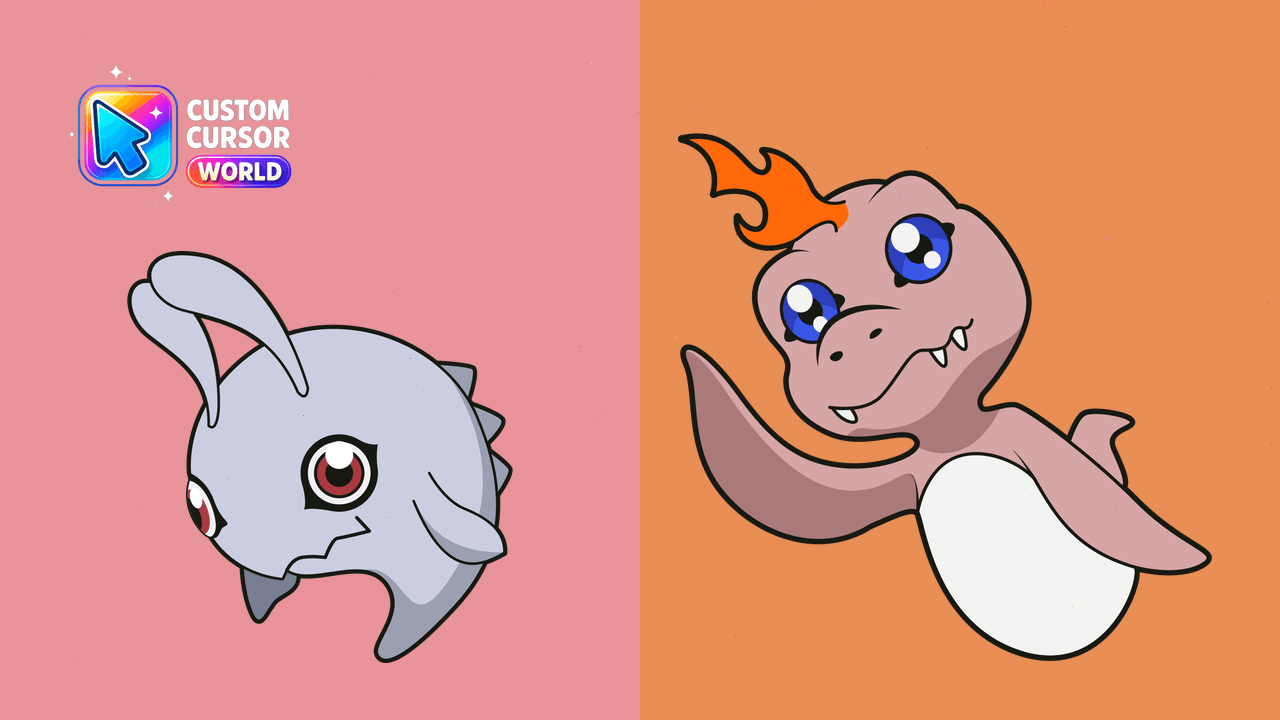 Cursor pack preview: Custom Digimon Cursor Pack for Chrome & Edge