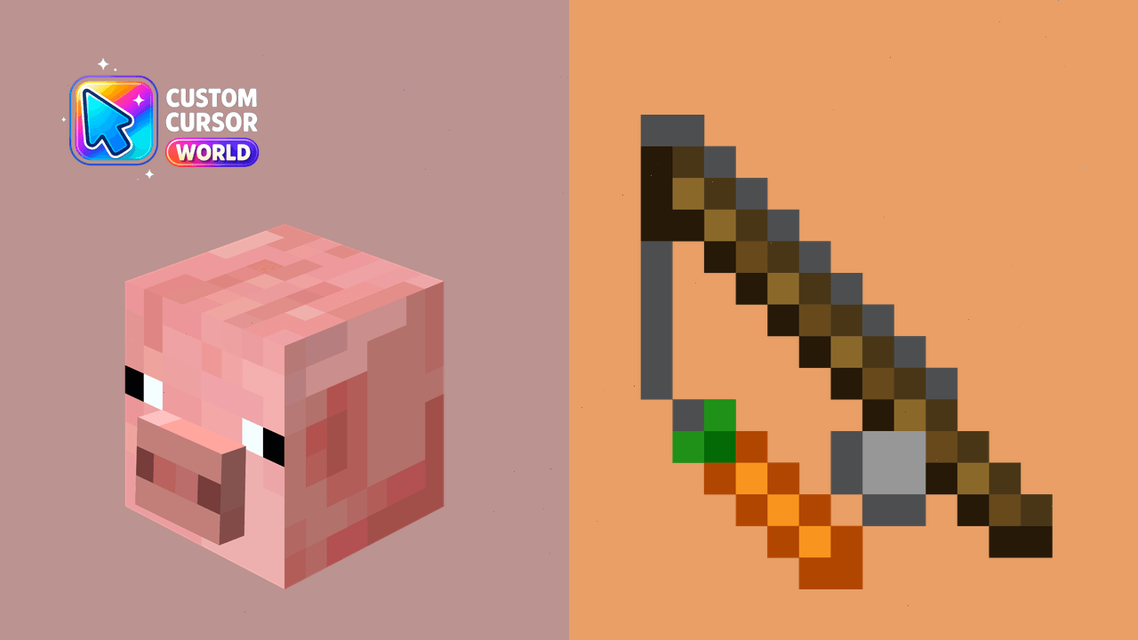Cursor pack preview: Minecraft Pig Cursor Pack